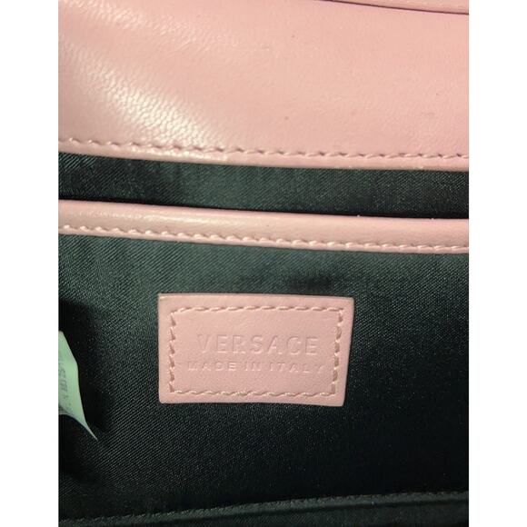 Gianni Versace Smooth Calfskin Pink Palazzo Chain Evening Bag - Picture 5 of 11